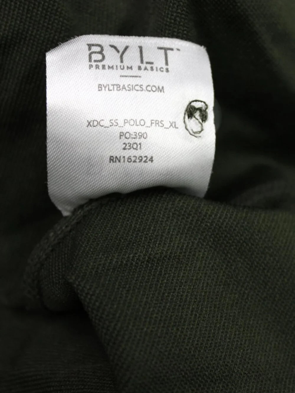 BYLT Lux Polo Shirt Mens XL Green XDC Drop Cut Stretch Short Sleeve Pullover